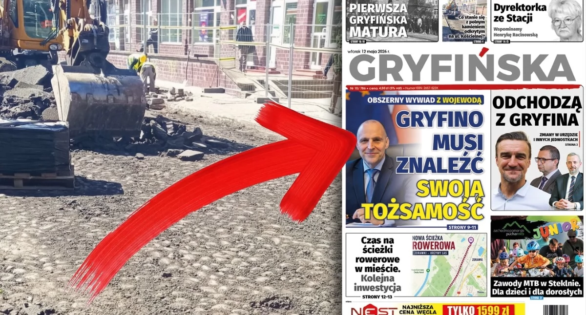 Gazeta Gryfińska, stanie polnym kamieniem Kościelnej - zdjęcie, fotografia