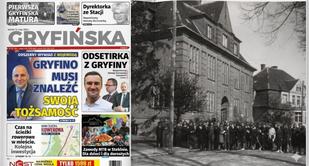 Gazeta Gryfińska, Pierwsza gryfińska matura twórcy szkoły maturzyści - zdjęcie, fotografia