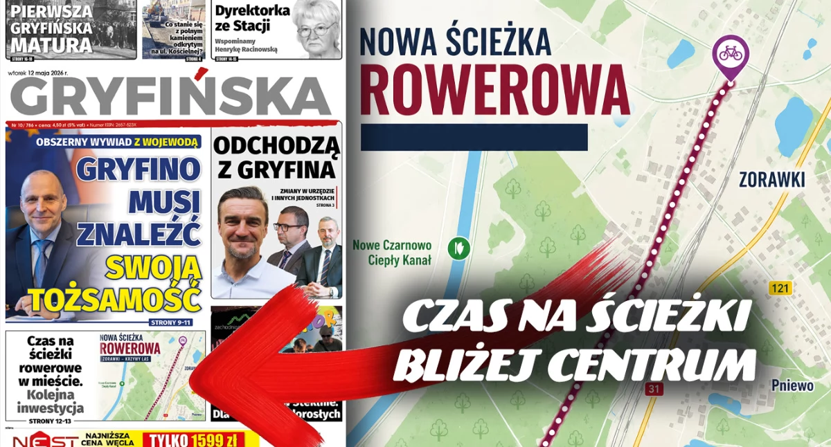 Gazeta Gryfińska, przemysłu krajobraz ścieżka rowerowa - zdjęcie, fotografia