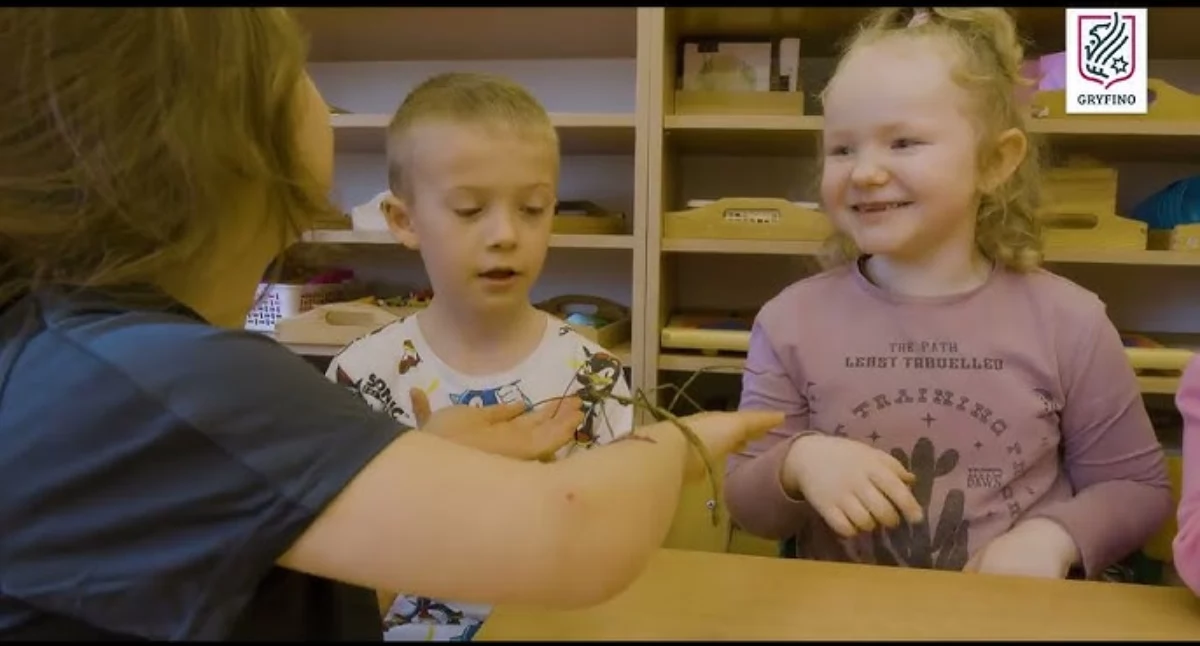 Szkoły i przedszkola, Przedszkolaki budowały domki owadów [WIDEO] - zdjęcie, fotografia