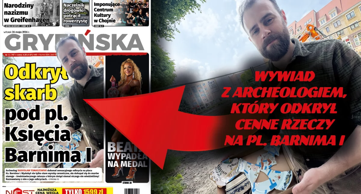 Gazeta Gryfińska, Archeolog odkrył skarb Barnima - zdjęcie, fotografia