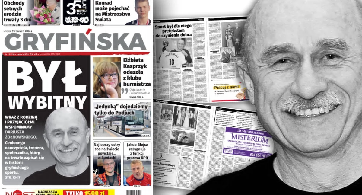 Gazeta Gryfińska, szkolną legendą rodziną przyjaciółmi wspominamy Darka - zdjęcie, fotografia