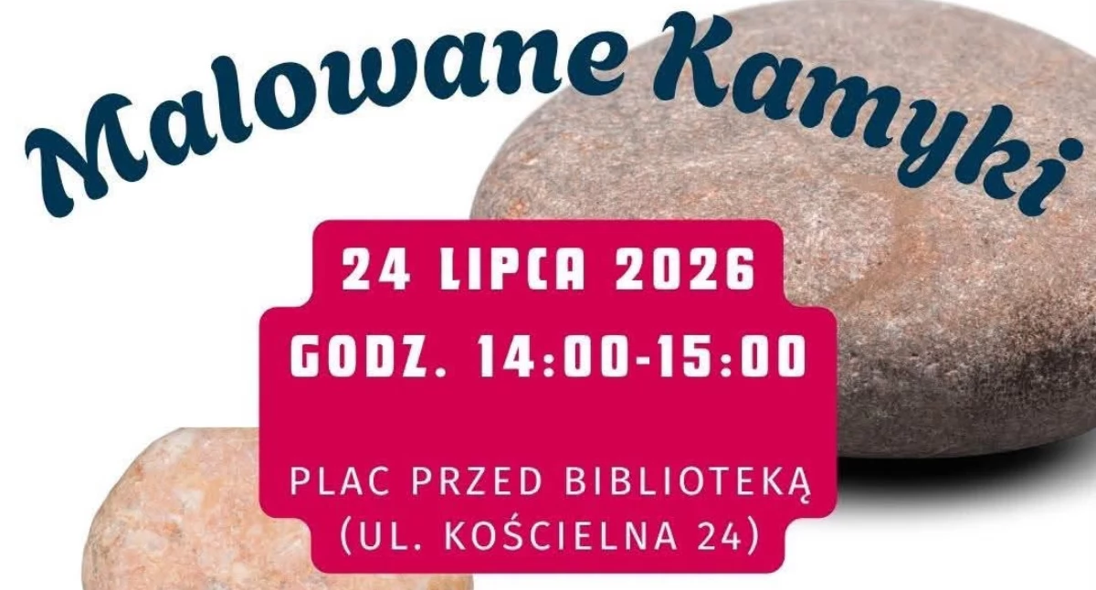 Wystawy Warsztaty, Malowane Kamyki czyli kreatywne warsztaty przed Biblioteką! - zdjęcie, fotografia