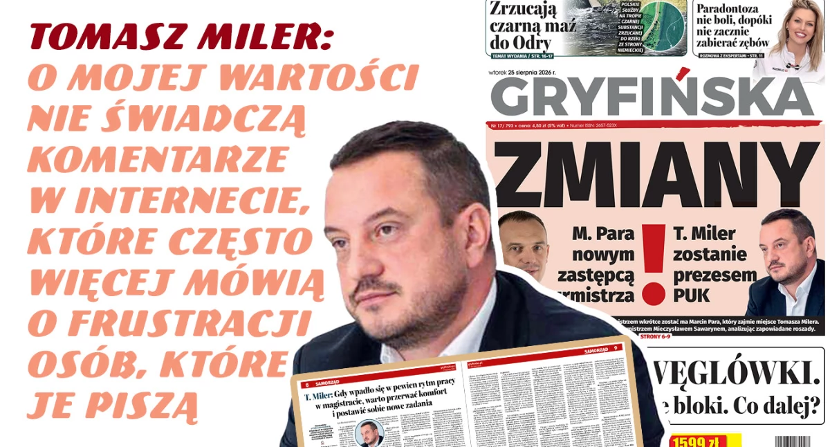 Gazeta Gryfińska, Miler zawsze miałem świadomość praca kiedyś skończy - zdjęcie, fotografia