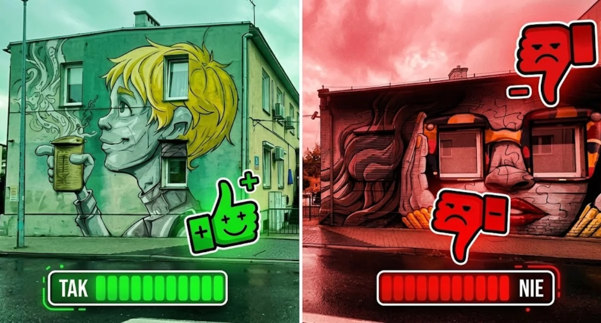 Info, podoba mural Szczecińskiej SONDAŻ - zdjęcie, fotografia
