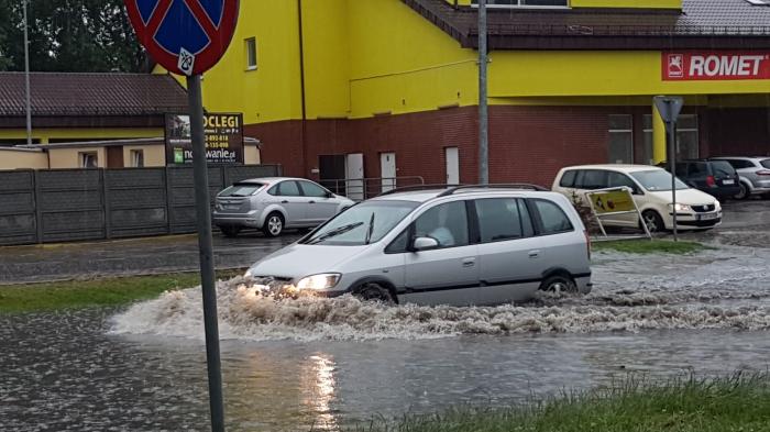 Zalana ul. Sportowa w Gryfinie