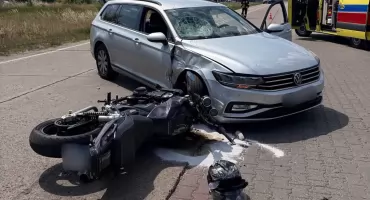 Wypadek dwóch niemieckich kierowców tuż przy granicy